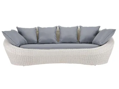 Produktbild von 3-Sitzer Gartensofa aus Technorattan - Farbe Elfenbein- WHITEHEAVEN