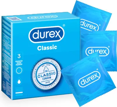 Produktbild von Durex Classic, Männliches Kondom, Transparent, Latex, 52 mm, 3 Stück(e)