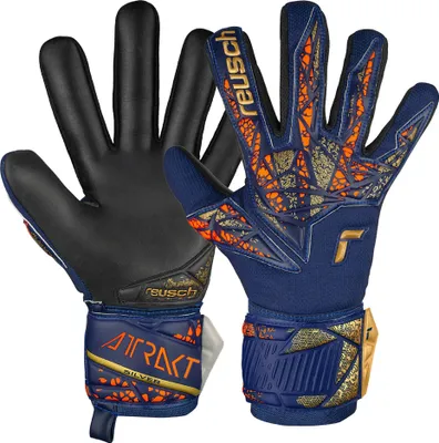 Produktbild von Reusch Torwarthandschuh Attrakt Silver NC mit Negative Cut 4411 premium blue/gold/black 8.5