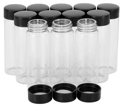 12 klare Glasflaschen 30 ml mit Schraubverschluss