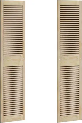 Image de vidaXL Porte d'armoire 2 pièces Naturel 170 x 2,1 x 39,5 cm Bois de pin massif