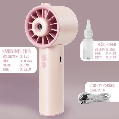Image de AWAVE® Ventilateur de poche portable avec fonction brumisateur | Rose