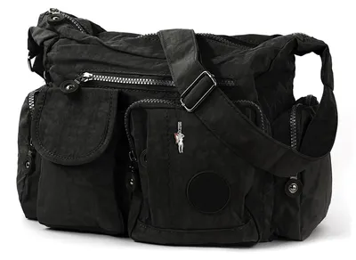 Obrázok produktu pre Taška Street nylonová dámska kabelka čierna 30x12x22 OTJ205S