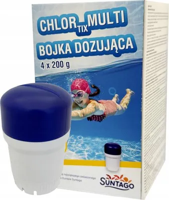 Produktbild von Chlor-Pool-Bojen 4er-Set 4x200g - Effektive Wasserdesinfektion & Algenverhütung