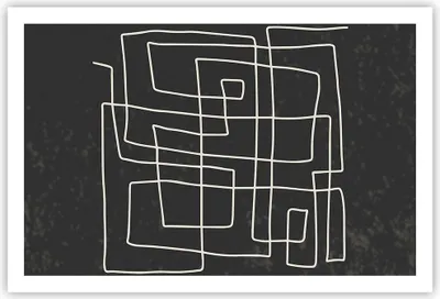 Produktbild von Poster - Poster ohne Rahmen - Schwarzweiß Labyrinth Linie - 91,5x61 cm - Wand Bild - Wanddeko - Wandbilder - Kunstposter - Wandposter - Bilder - Kunstdruck - Wanddekoration - Wandbild P2XAA91x61-5110