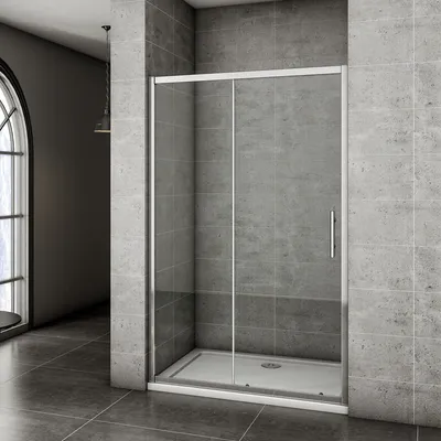 Produktbild von 110X190cm Duschkabine Eckig Dusche Schiebetür Duschabtrennung Duschwand Duschtür mit 5mm ESG Sicherheitsglas