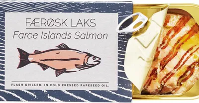 Produktbild von FANGST Færøsk laks Färöer Island Lachs gegrillt in kalt gepresstem Rapsöl aus Dänemark