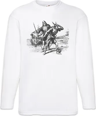 Produktbild von Urban Backwoods Norsemen I, Langarm T-Shirt, Farbe: Weiß, Größe: 4XL