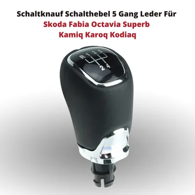Produktbild von Schaltknauf Schalthebel 5 Gang Leder Für Skoda Fabia Octavia Superb Kamiq Karoq Kodiaq