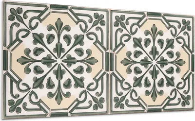 Produktbild von Pflanzenmuster Auf Der Fliese – Selbstklebende Fliesen – Wandverkleidung – Wandpaneel – PVC Fliesen – Vinylflisen – PCV Flisen – Selbstklebend – Wanddeko – 120 x 60 cm