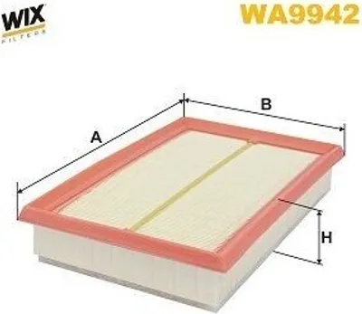 Produktbild von Luftfilter WIX FILTERS WA9942 für FIAT TIPO Kombi (356) Filtereinsatz