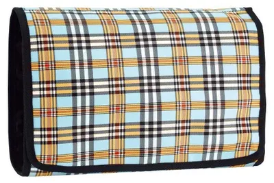 Produktbild von Kulturbeutel zum Aufhängen Kulturtasche Kosmetiktasche Schminktsche Kariert, TA-1086 Blau