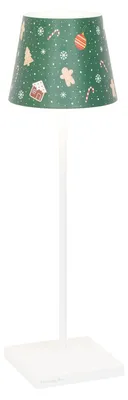 Tischlampe Poldina Pro, kabellos, Touch-Dimmer, 38 cm, Weiß