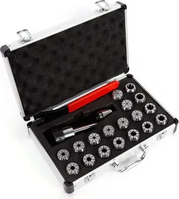 Produktbild von ER32 Spannzangensatz - MT2/MK2 M10 - 21-teilig - Für Bohren - Gewindeschneiden - CNC Fräsmaschinen