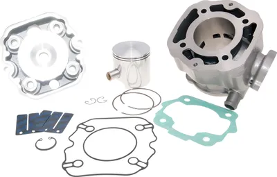 Zdjęcie produktu dla Zestaw cylindra Polini, aluminium, średnica 50 mm, pojemność 80 ccm, chłodzony cieczą, przeznaczony do Derbi Senda 50