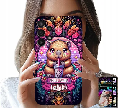 Obrázok produktu pre Puzdro Pre Samsung Galaxy A13 4G - Sladká Kapybara So Šejkom, Super Vzory