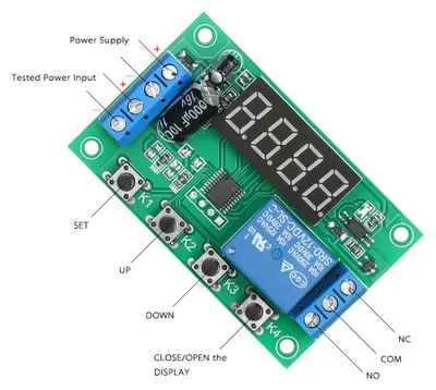 Imagen del producto de Módulo de control para relés de monitoreo de voltaje de carga/descarga, 12 V DC
