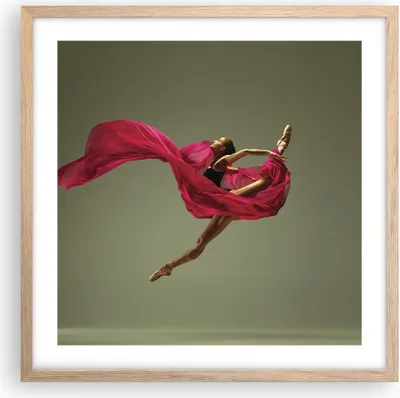 Produktbild von Gerahmtes Poster - Rahmen in heller Eiche - Tänzer Ballett Künstler - 50x50 cm - Wand Bild - Wanddeko - Wandbilder - Kunstposter - Wandposter - Bilderrahmen - Bilder - Kunstdruck - P2NAC50x50-5037