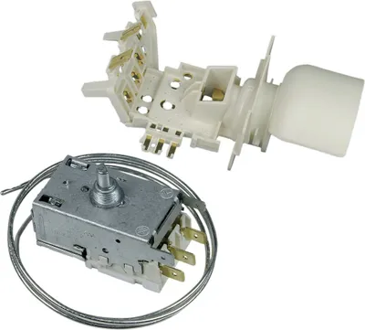 Produktbild von Thermostat Kühlthermostat mit Lampenhalter Kühlschrank Kühl-Gefrierkombination Bauknecht 484000008567 Indesit C00382944 Ranco K59-S2790/500 678mm Kapillarrohr 3x6,3mm AMP