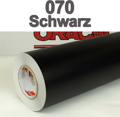 Produktbild von (6,34€/m²) Oracal® Möbelfolie 070 Schwarz Matt 126 cm Breite Laufmeterware selbstklebende Folie Plotterfolie Klebe Folie Oracal 631 matte Küchenfolie