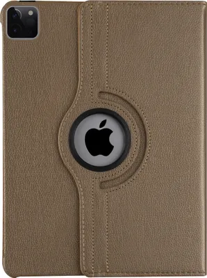 Image de Apple iPad Pro 12.9 (2021) Tablette Book Case - Or - Rotation à 360 degrés