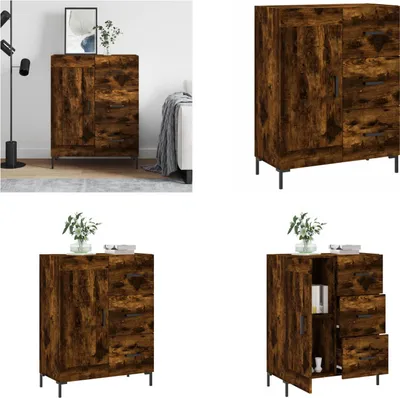 Obrázek produktu pro vidaXL Příborník kouřový dub 69,5x34x90 cm materiál na bázi dřeva - Příborník - Příborníky - Skříňka - Boční skříňka