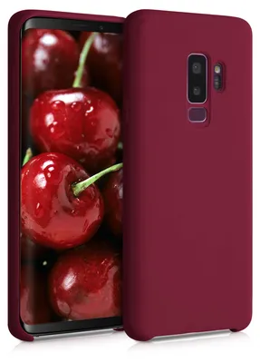 Produktbild von kwmobile Handyhülle für Samsung Galaxy S9 Plus Hülle - Case Silikon - Kabelloses Laden - Schutzhülle Cover in Rhabarber Rot