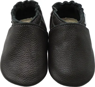 Produktbild von Mejale Baby Lederschuhe Kleinkind Kleinkind Weiche Sohle Mokassins Schuhe Jungen Mädchen Pre-Walker Schwarz, Größe 24