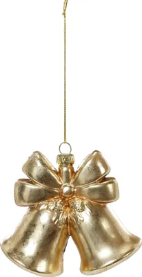 Produktbild von Christbaumschmuck Glocken Kunststoff 10cm Antik gold