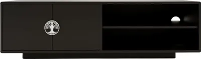 Produktbild von Lotta Möbel mit Levitationseffekt / Tv-Schrank Mit Silbernen Griffen / Abgerundete Kanten / 139 Cm / Schwarz
