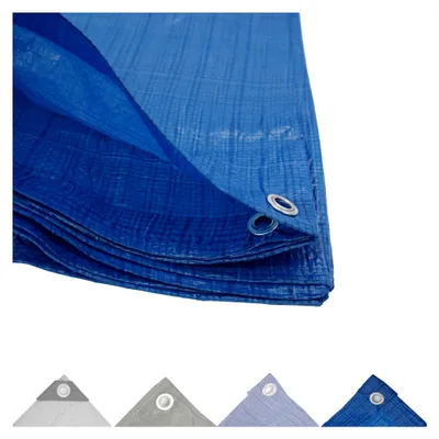 Produktbild von Abdeckplane Schutzplane Gewebeplane Wasserdicht Reißfest Gartenplane Bauplane (50 g/m² - blau, 1,5 x 2 m)