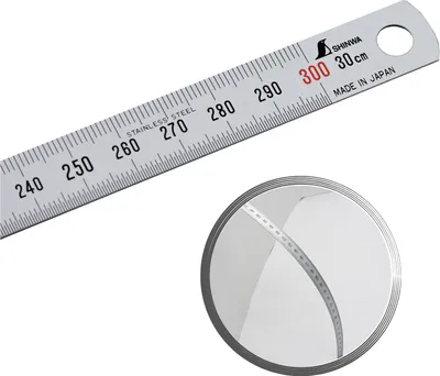 Produktbild von Shinwa 29017 Flexibles Lineal aus Edelstahl 30 cm - Stahllineal Metalllineal - 12545