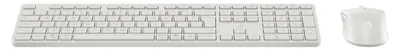 Immagine prodotto di HP Mouse e tastiera combinati 495C per più dispositivi con doppia modalità, Dimensioni standard (100%), Wireless, USB + RF Wireless + Bluetooth, Bianco, Include mouse