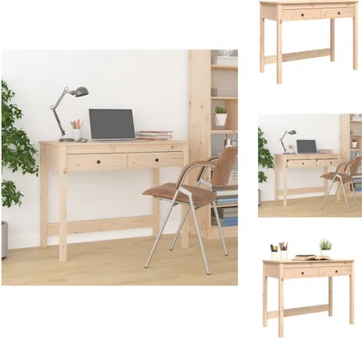 Produktbild von vidaXL Schreibtisch mit Schubladen 100x50x78 cm Massivholz Kiefer -  Schreibtische