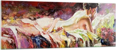 Produktbild von Bilder auf glas - Frau Modell - 140x50cm - Glasbilder - Wandbilder - Bilder - Kunstdruck - zum Aufhängen bereit - Wanddekoration aus Glas - Glas Bilder - Wandbild auf Glas - Einteilig - GAB140x50-3534
