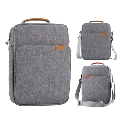 Produktbild von Wasserdichte Laptoptasche für 12,9–13,3 Zoll, Schulter- und Handtragbar, große Kapazität, weiches Innenfutter, Grau