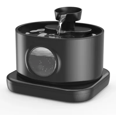 Immagine prodotto di Fontana per cani - Fontana automatica - Senza fili, con filtro, alimentata a batteria, batteria inclusa - Nero