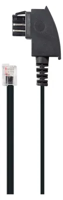 Image de Schwaiger DSL-Kabel RJ12 6P2C -> TAE-F 6P4C 6m Schwarz