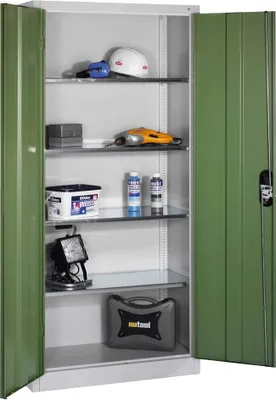 Produktbild von CP Stahlschrank grün/grau 93,0 x 40,0 x 195,0 cm