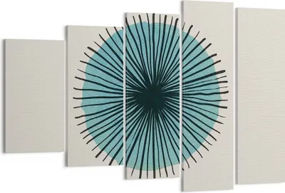 Produktbild von Bild auf Leinwand - Leinwandbild - 5 Teile - Auge Abstraktion Modern - 150x100cm - Wand Bild - Wanddeko - Wandbilder - Leinwanddruck - Bilder - Wanddekoration - Leinwand bilder - EG150x100-4224