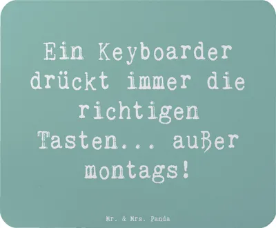 Produktbild von Mr. & Mrs. Panda Mauspad Spruch Keyboarder Fehler - Meeresbrise - Geschenk, Sequenzer, laptop, Humor, Mouse Pad, Klaviere, Musiker, mousematte, Mousepad, Musik, pc
