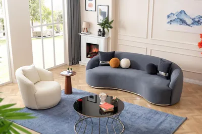 Zdjęcie produktu dla Designerski zestaw do salonu sofa 2-częściowy zestaw sof 3+1 osobowych