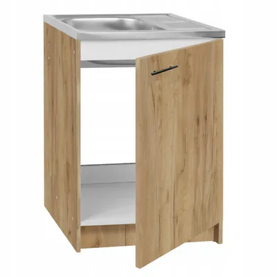 Obrázok produktu pre Stamar | Kuchynská linka, moderná vysoká linka, zlatý dub, 60 cm, pod drez