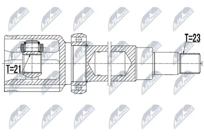 Produktbild von NTY Gelenksatz Antriebswelle Getriebeseitig Vorne Rechts für FORD Fiesta Mk5 Kastenwagen NPW-FR-099