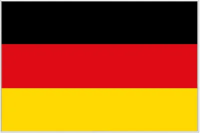 Produktbild von Wallario Wandbild Deutsche Flagge, Größe: 61 x 91,50 cm, Poster mit weißem Aluminiumrahmen