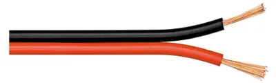 Productafbeelding van Luidsprekerkabel 2 x 1,5 mm² CCA Strengen Audiokabel Per Meter - Rood Zwart / 100 m
