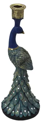 Produktbild von Clayre & Eef Kerzenständer Blau Kunststoff