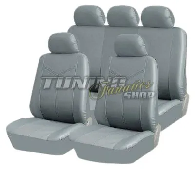 Produktbild von Premium Kunstleder Sitzbezug Auto Sitzbezüge Sitz GRAU SET für viele Fahrzeuge