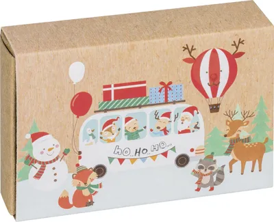 Produktbild von BRUNNEN Gutscheinbox hohoho mit Geldkuvert und Glitzersternchen 90x20x60 mm