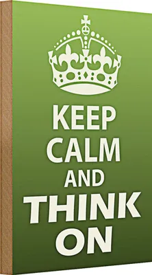 Produktbild von Holzschild Spruch 20x30cm Keep Calm and think on